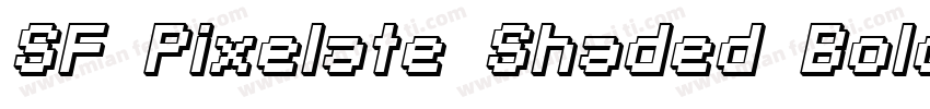 SF Pixelate Shaded Bold字体转换